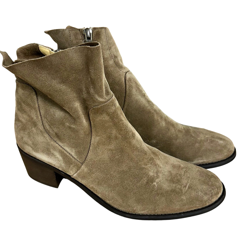 Paul Green NWT 9025-00 Suede Antelope Women's Heeled Ankle Boots Size 6 Bootie